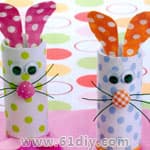 怎样用纸筒制作小兔子？