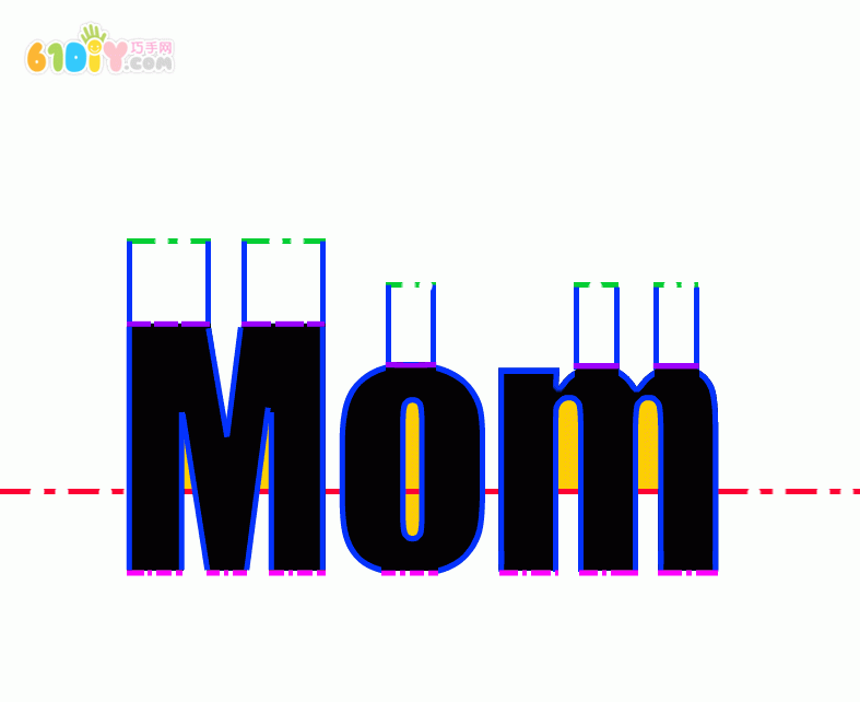 Mom立体字母卡片制作