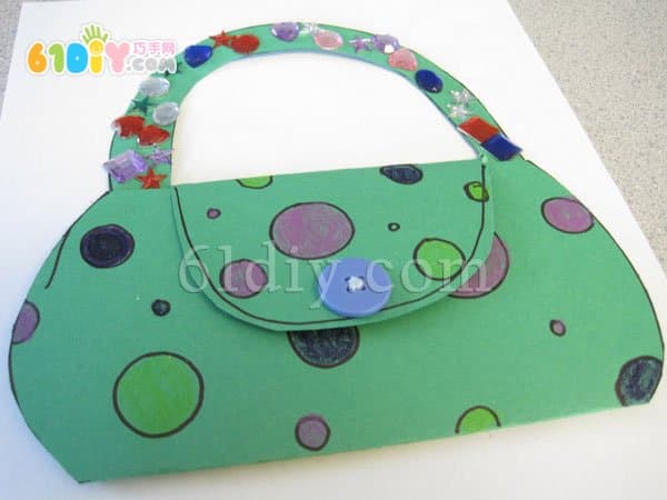 儿童母亲节小制作:漂亮的手提包