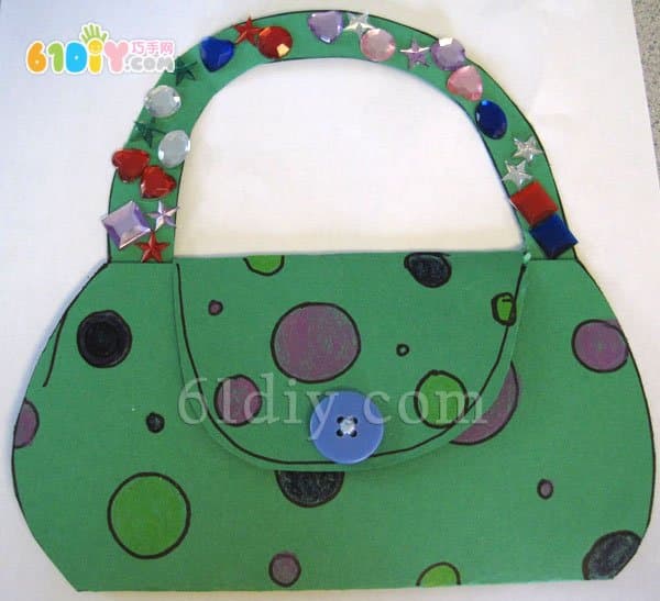 儿童母亲节小制作:漂亮的手提包