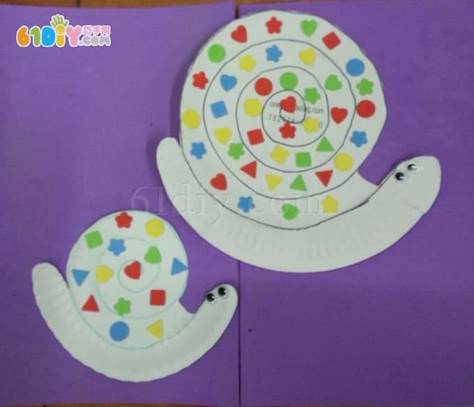 儿童手工DIY纸盘蜗牛