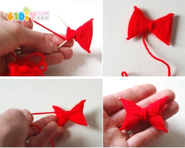 儿童DIY:毛线蝴蝶手工制作
