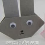 儿童折纸——兔子头折法