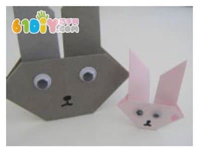 儿童折纸——兔子头折法