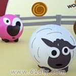 旧高尔夫球DIY农场里的小动物