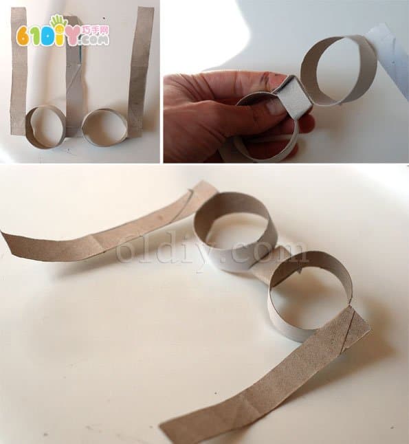 卷纸芯创意制作眼镜