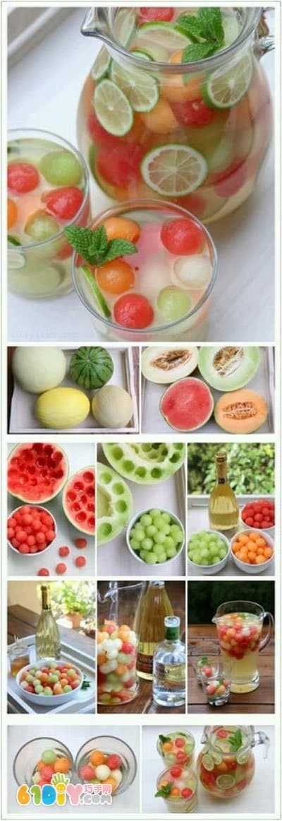 夏日美味:漂亮养眼的水果球饮品