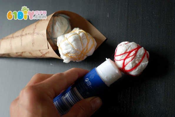 纸巾DIY制作冰淇淋