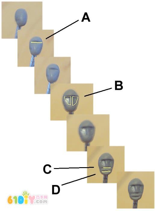 黏土制作人脸