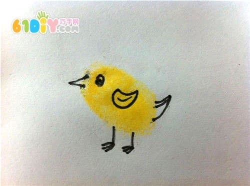 创意动物指印画——小鸡