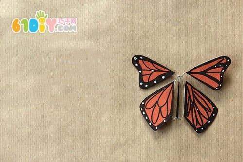 儿童手工教程：拍动翅膀的蝴蝶
