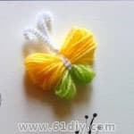 儿童手工DIY可爱的毛线蝴蝶