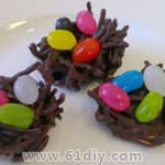 趣味美食DIY可爱的巧克力鸟巢