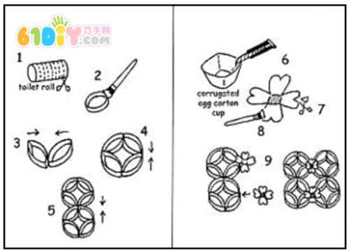 卷纸芯手工制作中秋节花灯