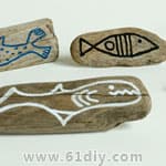 木头制作小鱼化石
