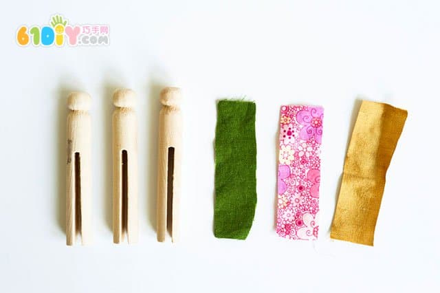 儿童手工制作木衣夹精灵