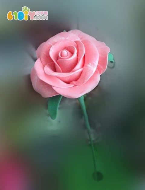 粘土制作玫瑰花