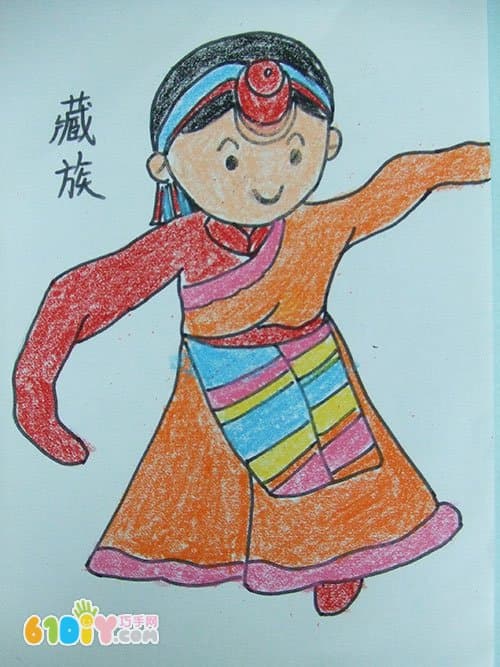56个民族卡通简笔画（彩色版）藏族