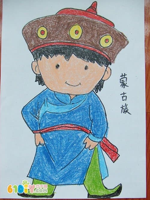 56个民族卡通简笔画(彩色版)蒙古族