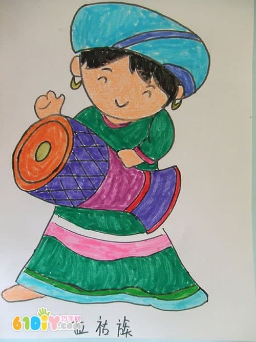 56个民族卡通简笔画（彩色版）拉祜族