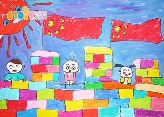 国庆节儿童绘画_快乐涂鸦_巧巧手幼儿手工网