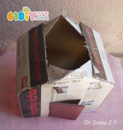 废纸盒手工制作房子