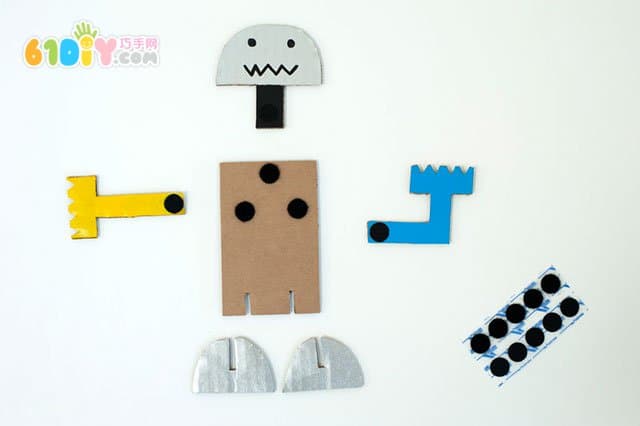 瓦楞纸板DIY制作拼插机器人