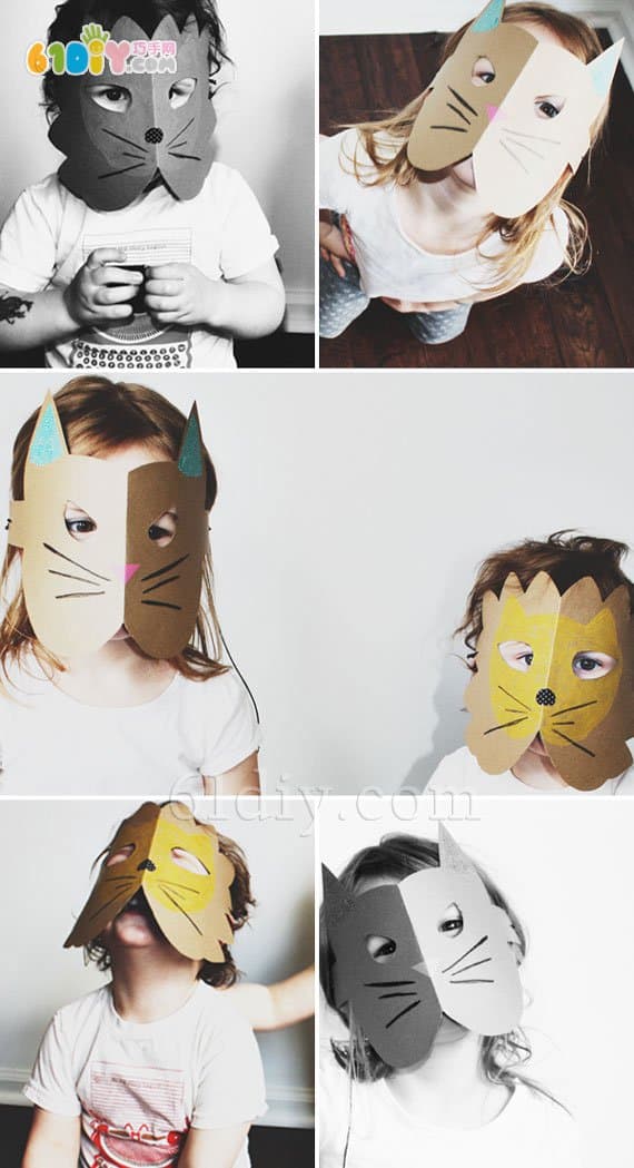 卡纸制作动物面具