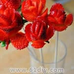 趣味美食：草莓制作玫瑰花