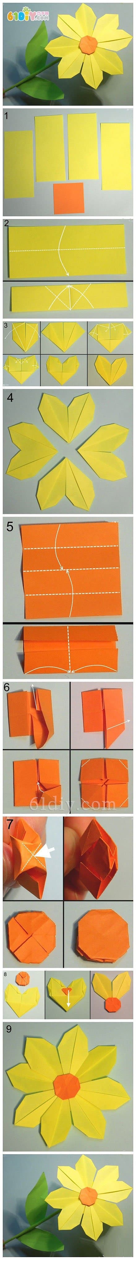 简单的折纸花教程