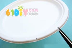 幼儿园万圣节手工 纸盘蜘蛛网