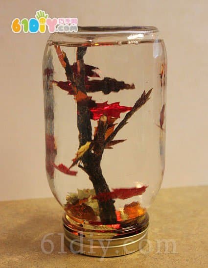 水晶瓶手工：秋天的树