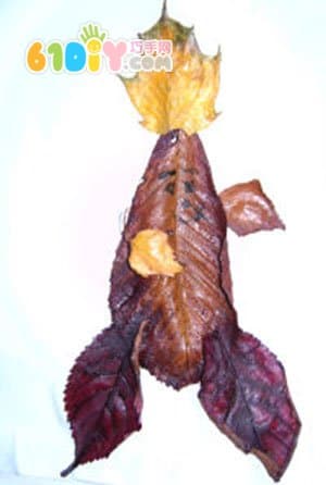 儿童树叶画作品