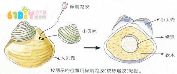 彩绘贝壳手工