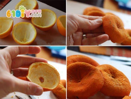 橙子皮手工挂饰制作
