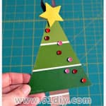 卡纸圣诞树挂饰制作