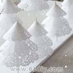 蕾丝蛋糕纸DIY圣诞树