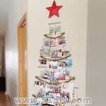 照片制作墙上的圣诞树