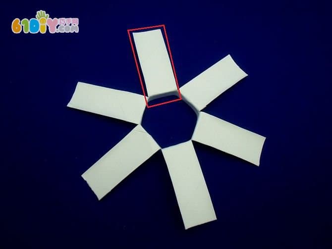卫生纸芯废物利用DIY雪花教程