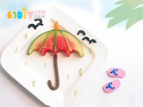 果蔬拼盘 雨伞的创意美食