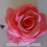 简单的粘土玫瑰花
