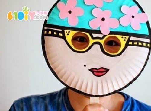 DIY制作可爱的人脸纸盘面具