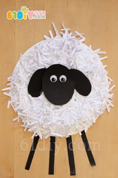 羊年手工 纸盘小绵羊