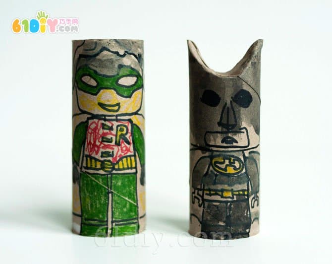 儿童卷纸筒DIY蝙蝠侠