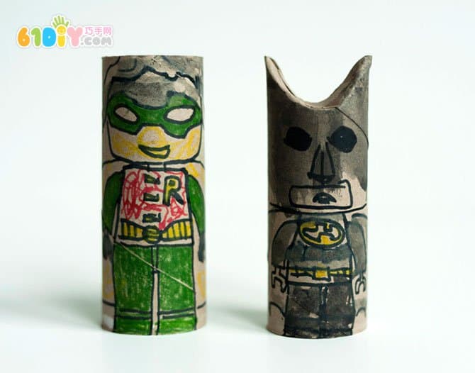 儿童卷纸筒DIY蝙蝠侠