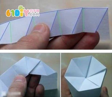 立体花瓶折纸方法