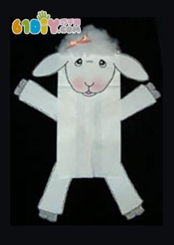 儿童手工制作纸袋小羊