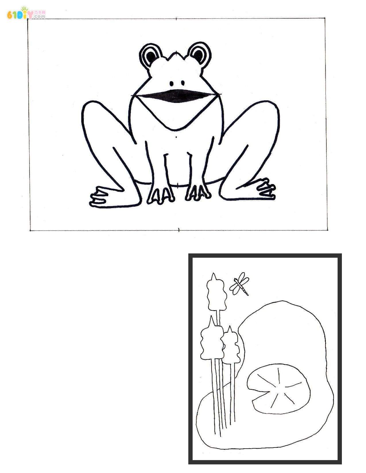 张嘴巴的青蛙卡DIY制作