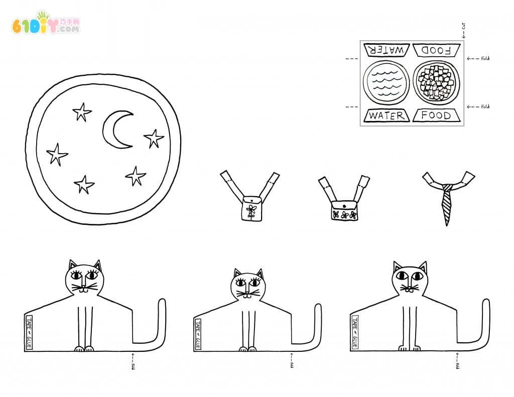 创意立体手工 可爱的小猫一家