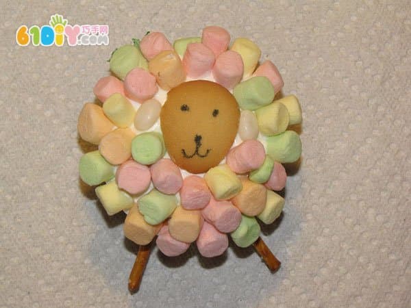 趣味美食 棉花糖小羊